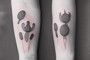 Prickly pear flower tattoo idea