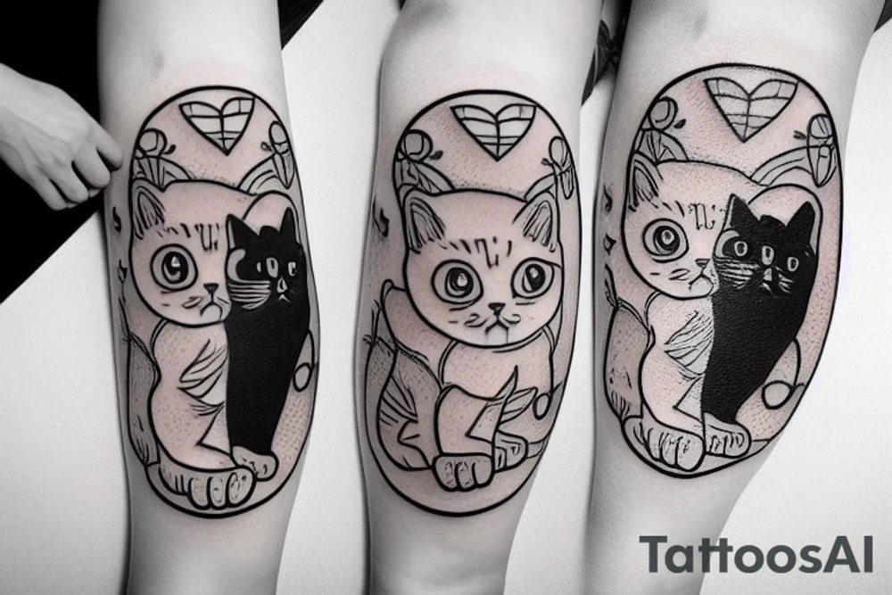 British shorthair cat tattoo idea