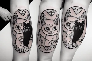 British shorthair cat tattoo idea