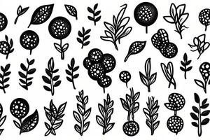 I want dots connected plantes tattoo idea