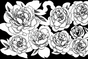 Peony with a snake tattoo idea