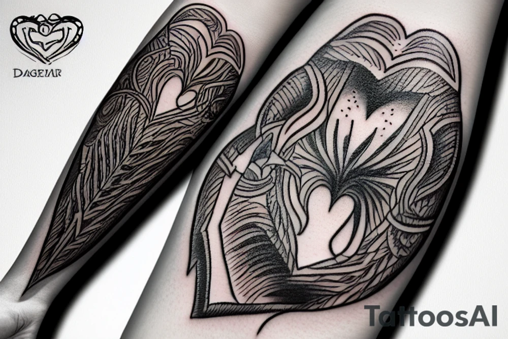 Dagger sword Heart tattoo idea