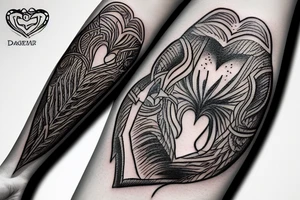 Dagger sword Heart tattoo idea