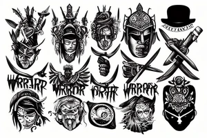 Warrior on the road tattoo idea