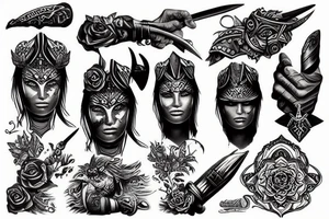 Warrior on the road tattoo idea