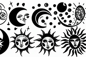 moon and sun tattoo idea