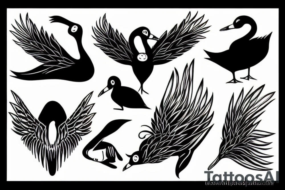 black swan tattoo idea