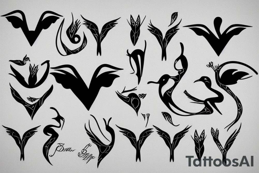 black swan tattoo idea