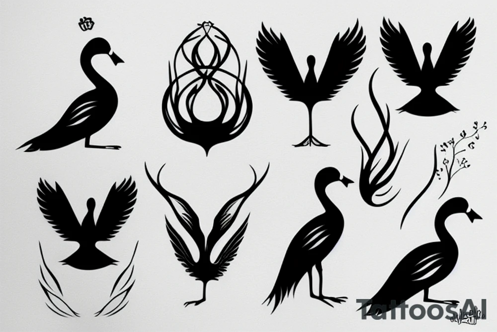 black swan tattoo idea