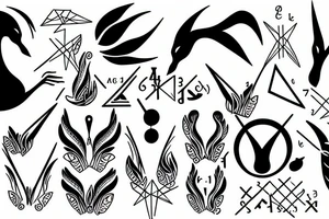black swan and mathematics tattoo idea
