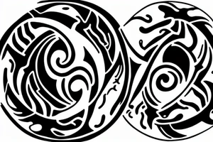 positive and negative sign representing yin and yang in live tattoo idea