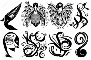 black swan and mathematics tattoo idea