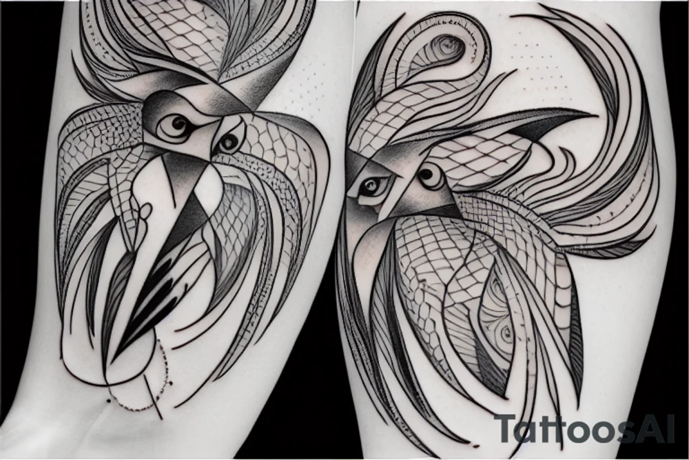 black swan and mathematics tattoo idea