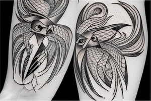 black swan and mathematics tattoo idea