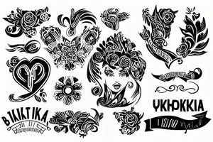 ukrainian tatoo with name Nika tattoo idea