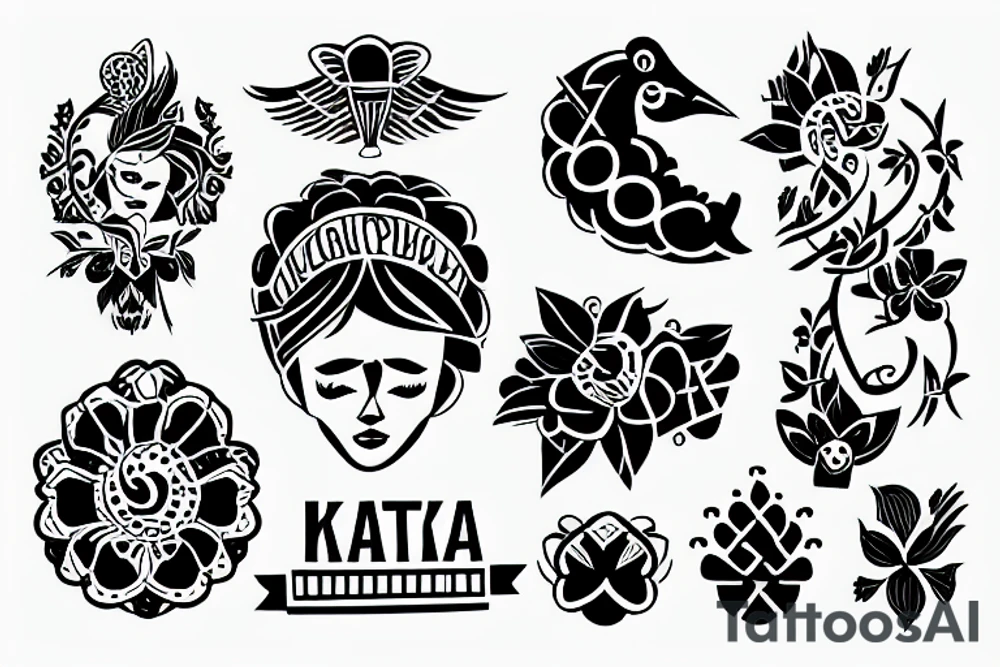 ukrainian tatoo with name Nika tattoo idea