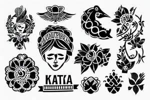ukrainian tatoo with name Nika tattoo idea