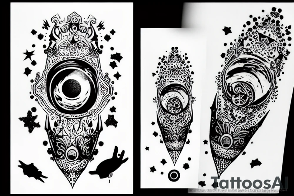Deep space and silence tattoo idea