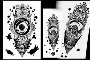 Deep space and silence tattoo idea