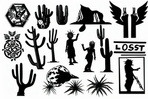 Lost soul in the desert tattoo idea