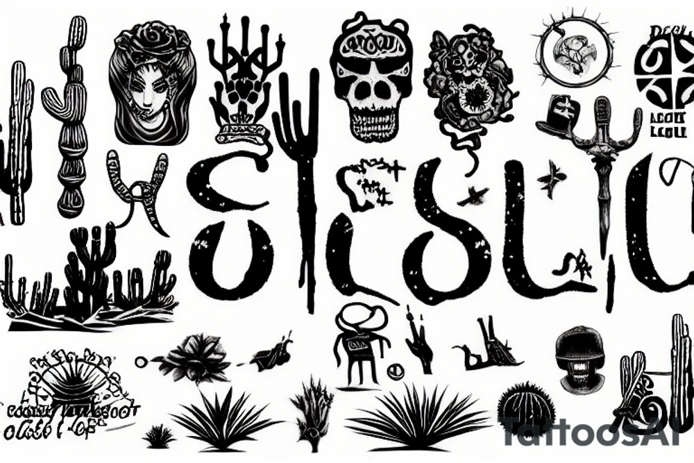 Lost soul in the desert tattoo idea