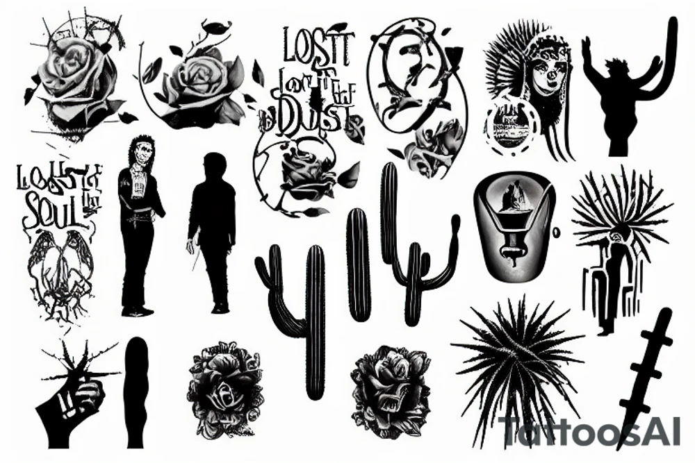 Lost soul in the desert tattoo idea