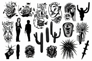 Lost soul in the desert tattoo idea
