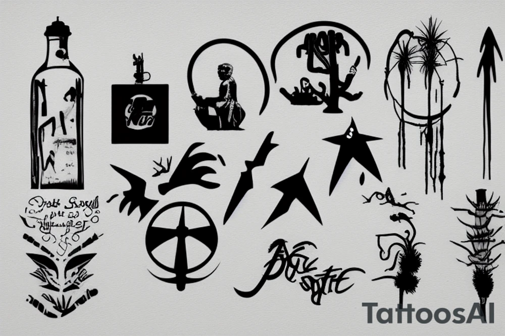 Lost soul in the desert tattoo idea