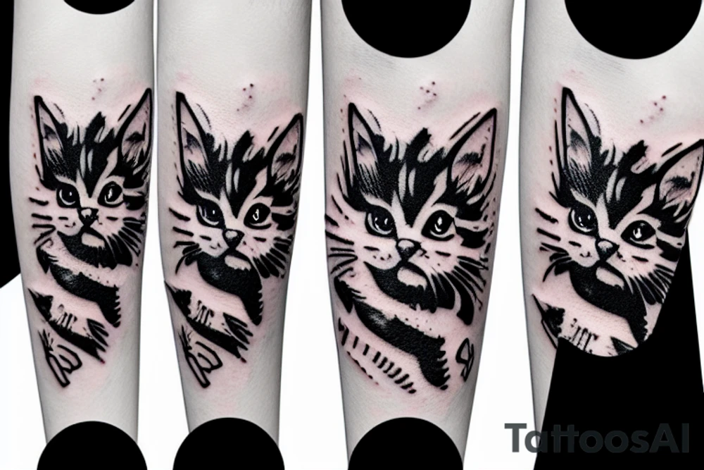 War kitten tattoo idea