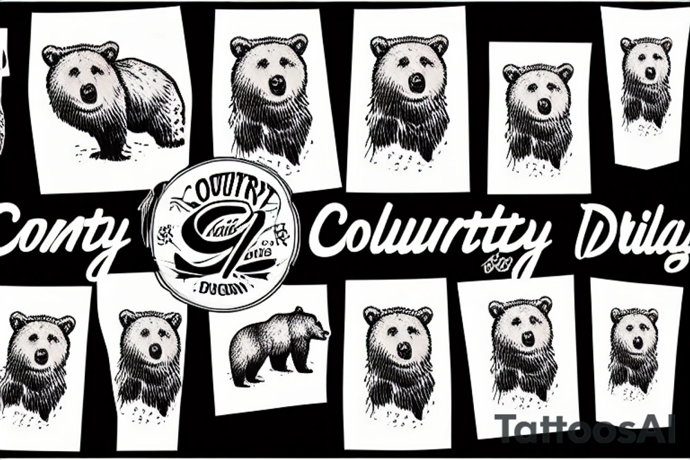 country grizzly tattoo idea
