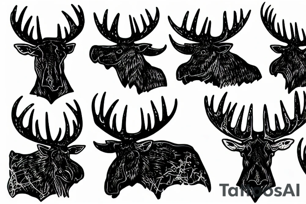 Bull moose anarchy tattoo idea