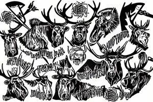 Bull moose anarchy tattoo idea