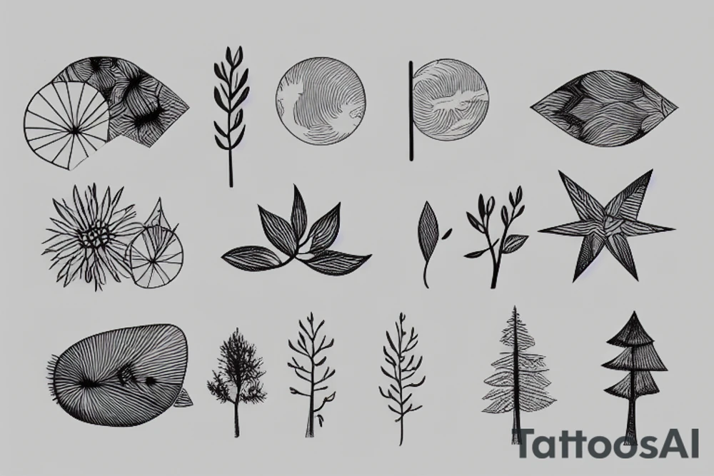 Minimalist, nature lover tattoo idea