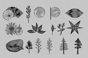 Minimalist, nature lover tattoo idea