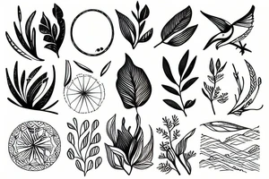 Minimalist, nature lover tattoo idea