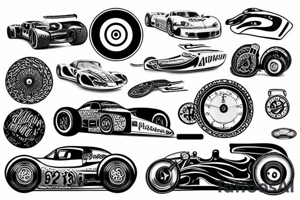 race car tattoo idea