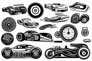 race car tattoo idea