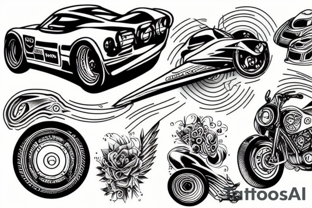 race car tattoo idea