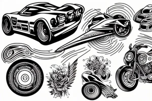race car tattoo idea