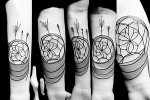 Minimalist, nature lover, Japan art, dreamcatcher tattoo idea