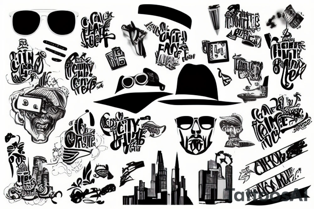City on fire tattoo idea