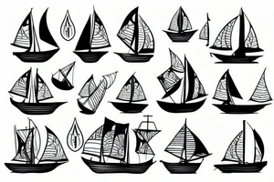 sailing boat tattoo idea