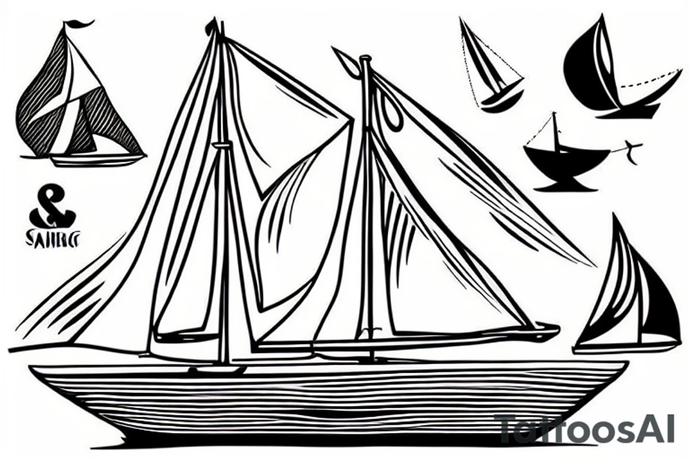 sailing boat tattoo idea