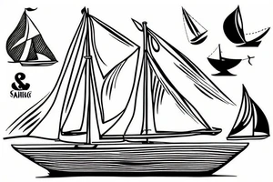 sailing boat tattoo idea