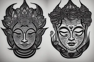 enlightened soul, buddhism tattoo idea