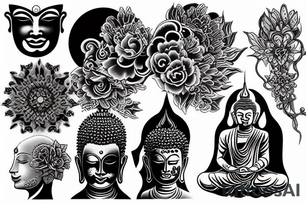 enlightened soul, buddhism tattoo idea