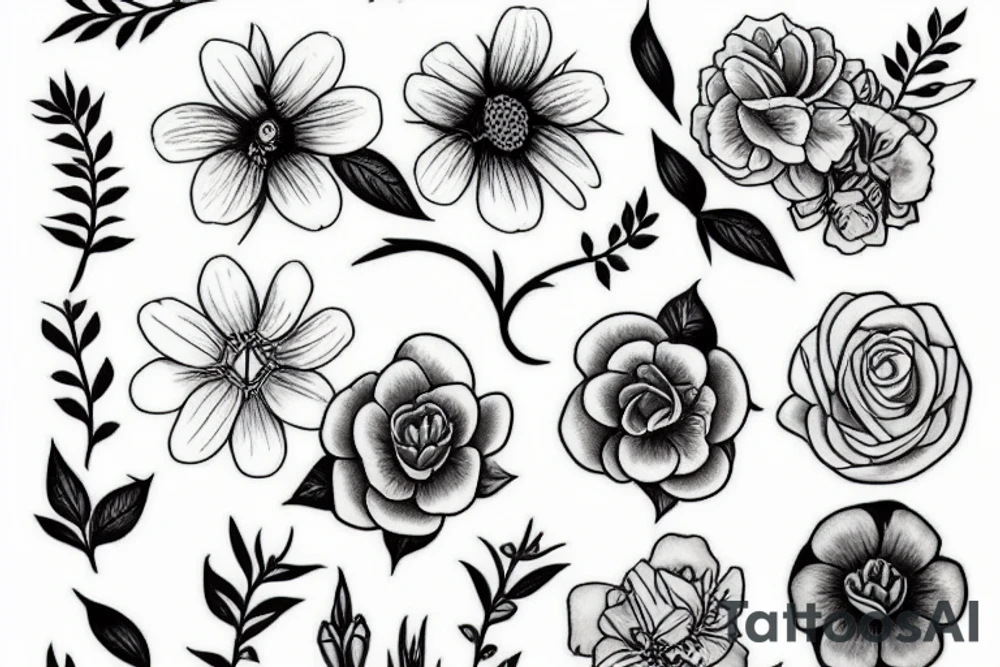 I want a soft, sweet and delicate flower tattoo idea