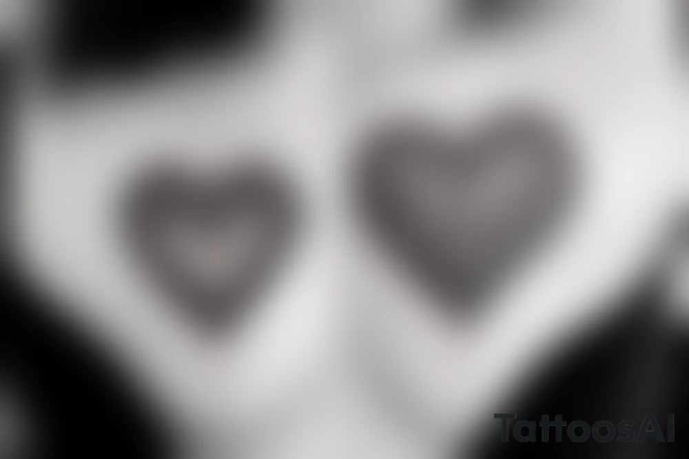 heart chain tattoo idea