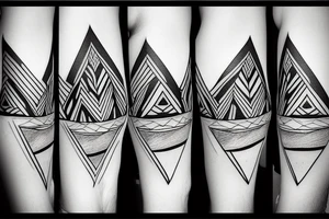 mountains mirrored into triangles tattoo idea