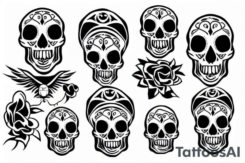Skull tattoo idea